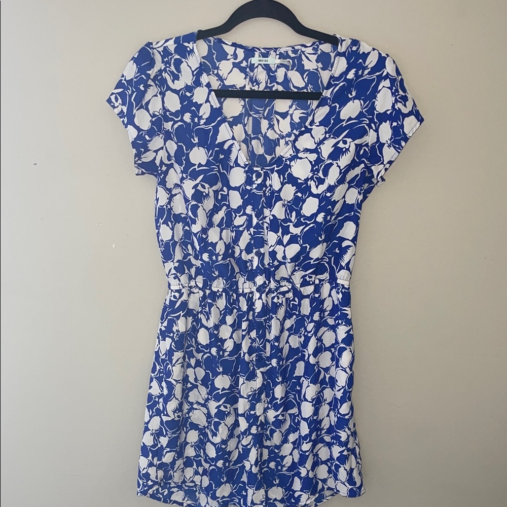 Kimchi Blue Navy and White Button Down Floral Dress